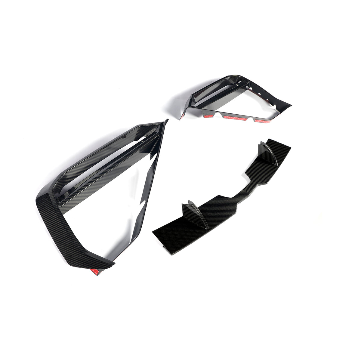 Three DUMMAR carbon fibre front fascia components for the Lamborghini Urus SE